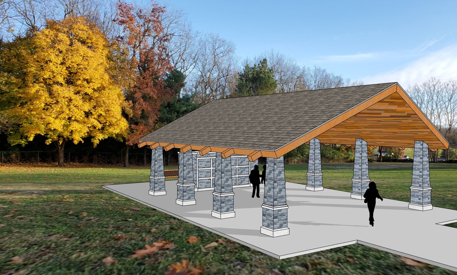 Rendering of the new Committal Shelter at Hilldale Cemetery