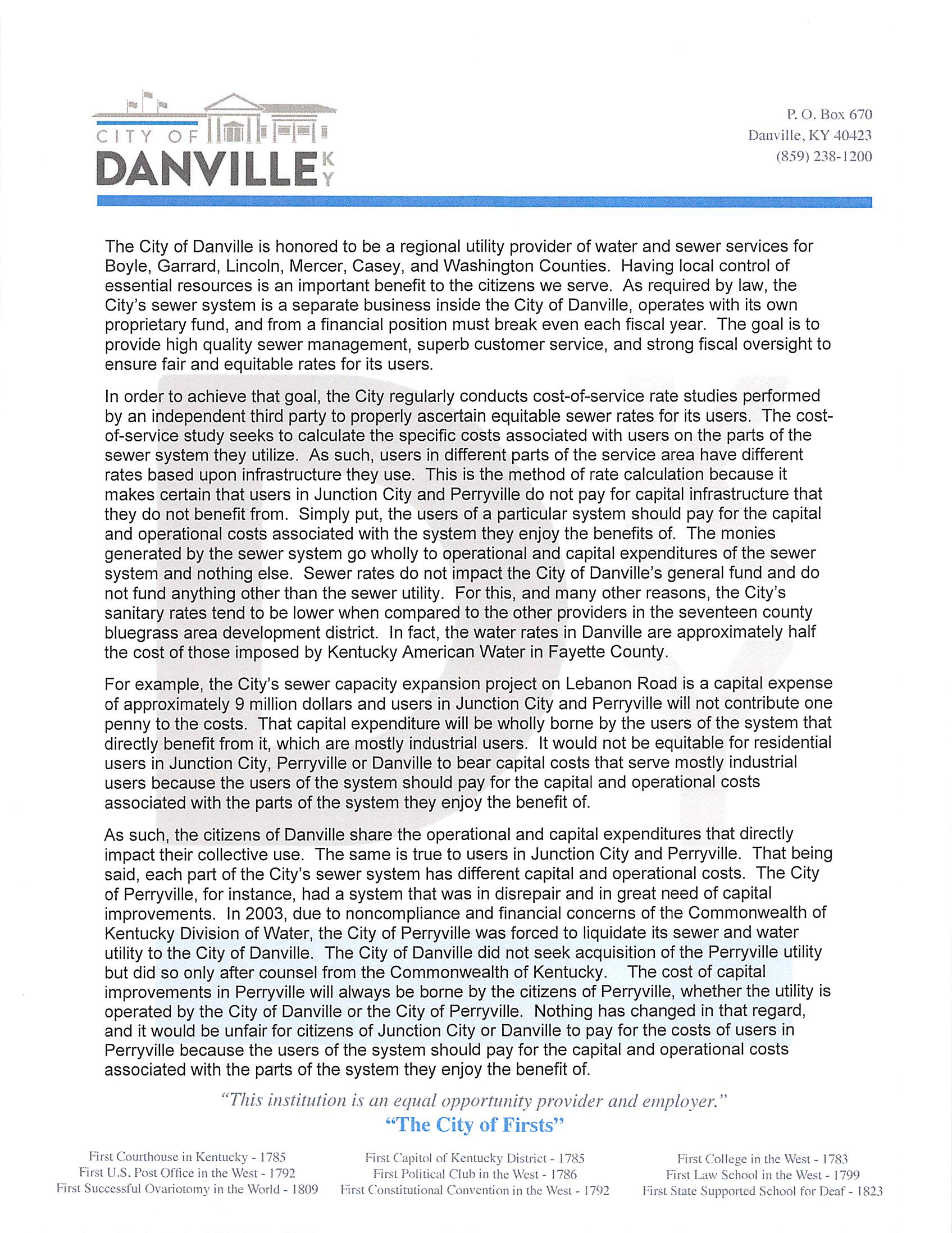 Approval of Statement Pertaining to Sewer Rates in Junction City and Perryville_Page_1